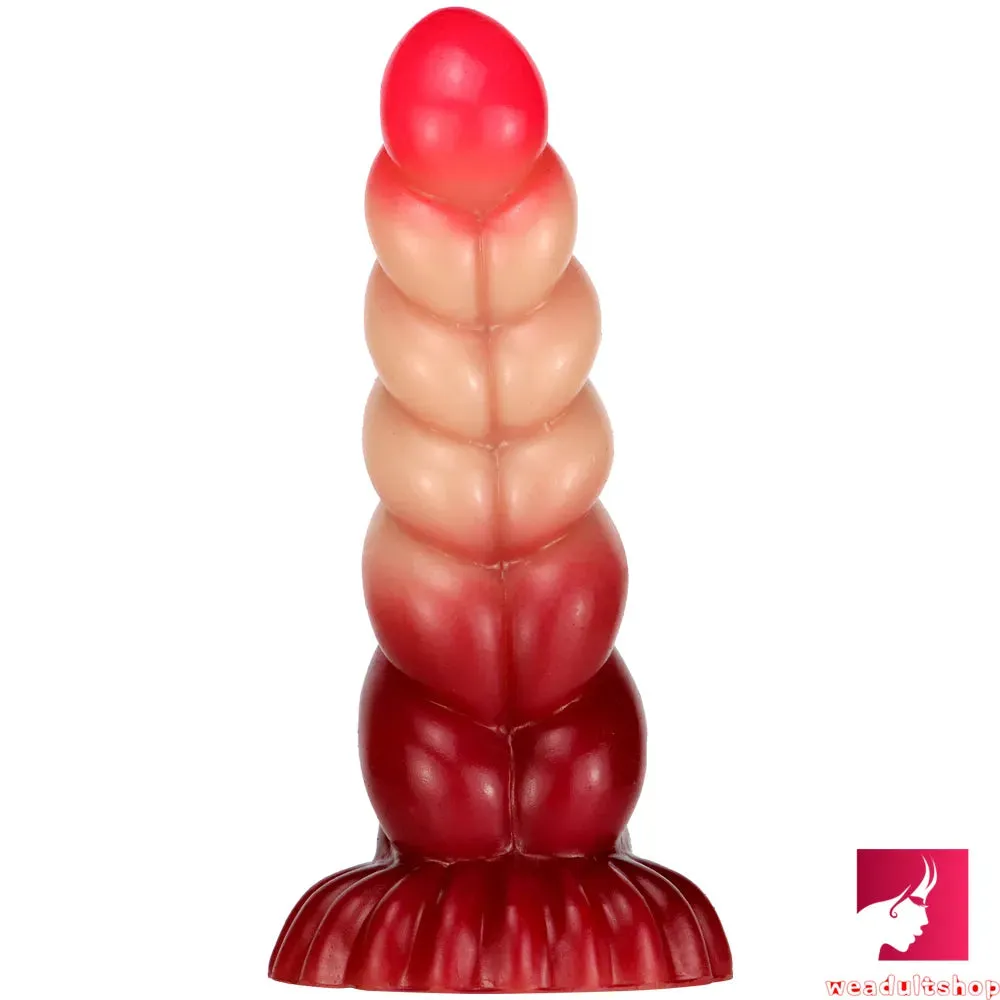 8.07in Ombre Spiral Dildo With Pink Tender Glans For Fucking
