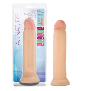 Au Naturel 9.5 in. Magnum Dong Posable Dual Density Dildo Beige