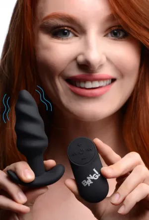 Bang! Vibrating Butt Plug w/Remote Control - Black