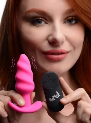 Bang! Vibrating Butt Plug w/Remote Control - Pink