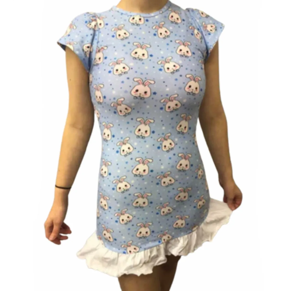 Blue Baby Bunny Nightgown Pajamas