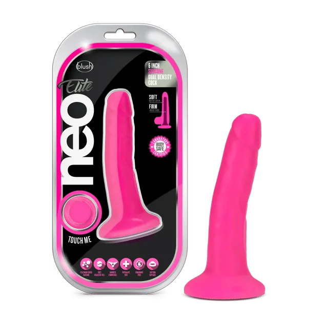 Blush Neo Elite 6 Inch Silicone Dual Density Cock