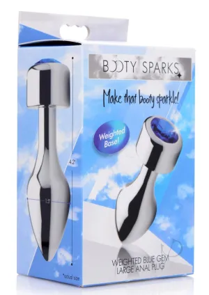 Booty Sparks Weight Aluminum Plug Blu Lg