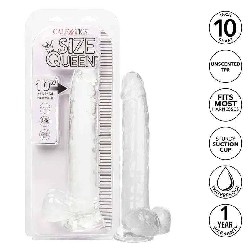 Calexotics Size Queen 10 Dildo Clear