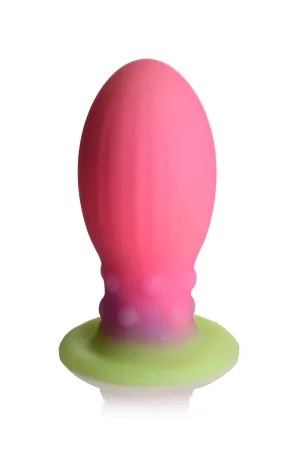 Creature Cocks Glow in the Dark Silicone Egg - Large Multi Color