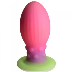 Creature Cocks Glow in the Dark Silicone Egg - XL Multi Color
