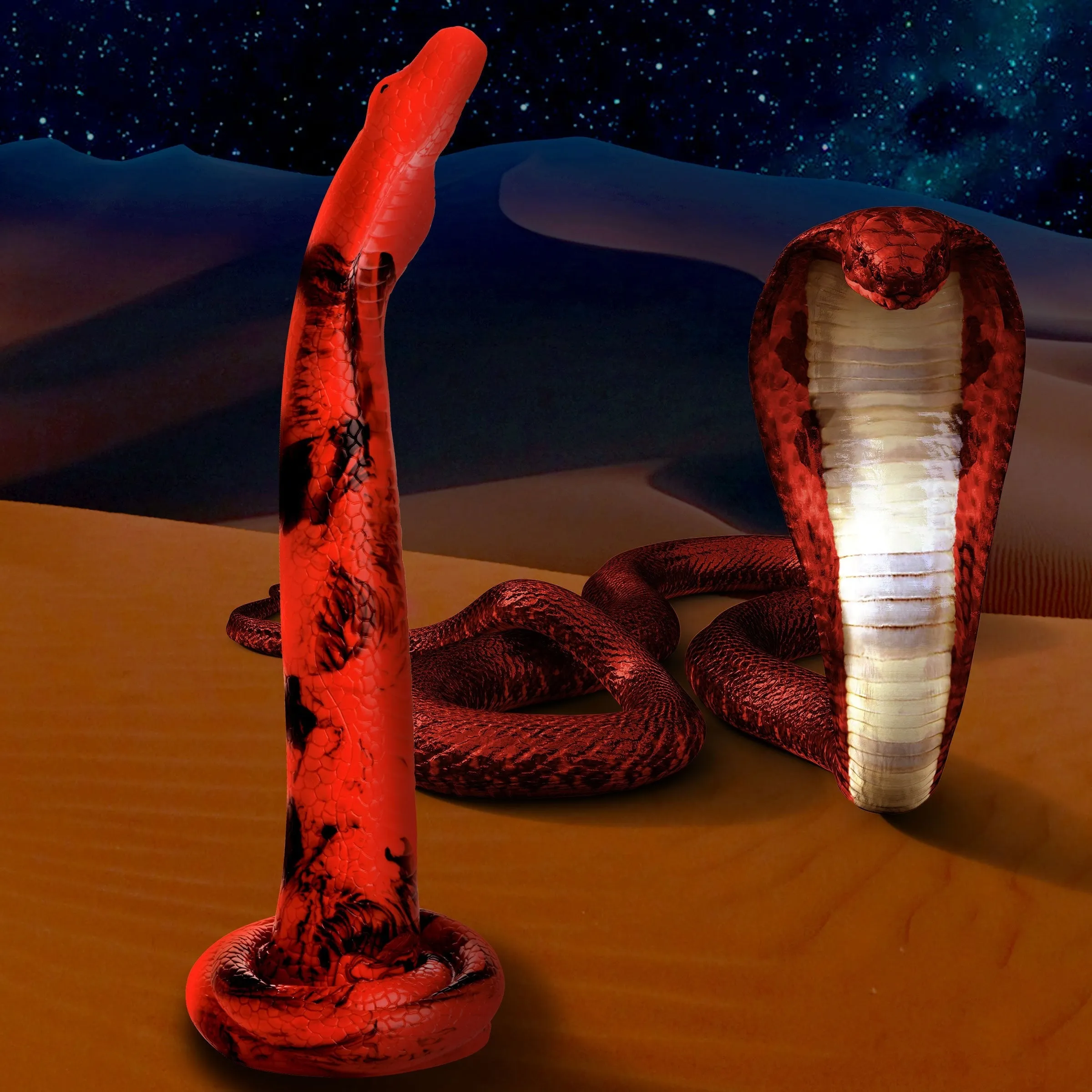 Creature Cocks King Cobra X-Large 18 Silicone XL Dong Anal Snake Dildo Sex Toy