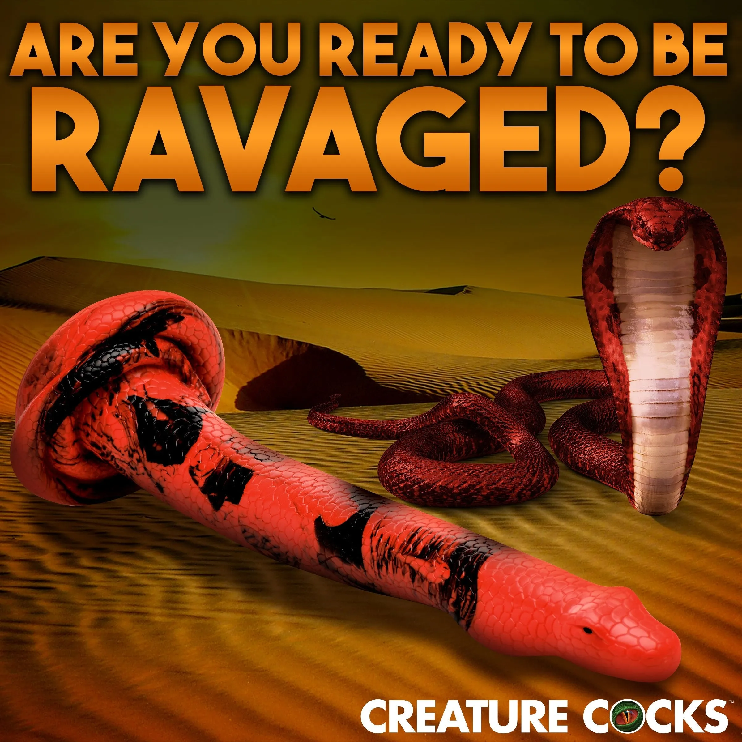 Creature Cocks King Cobra X-Large 18 Silicone XL Dong Anal Snake Dildo Sex Toy