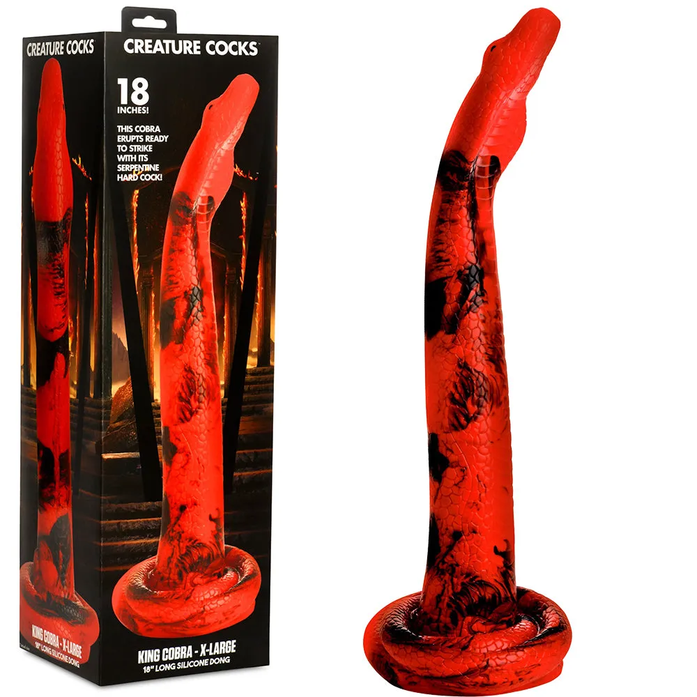 Creature Cocks King Cobra X-Large 18 Silicone XL Dong Anal Snake Dildo Sex Toy
