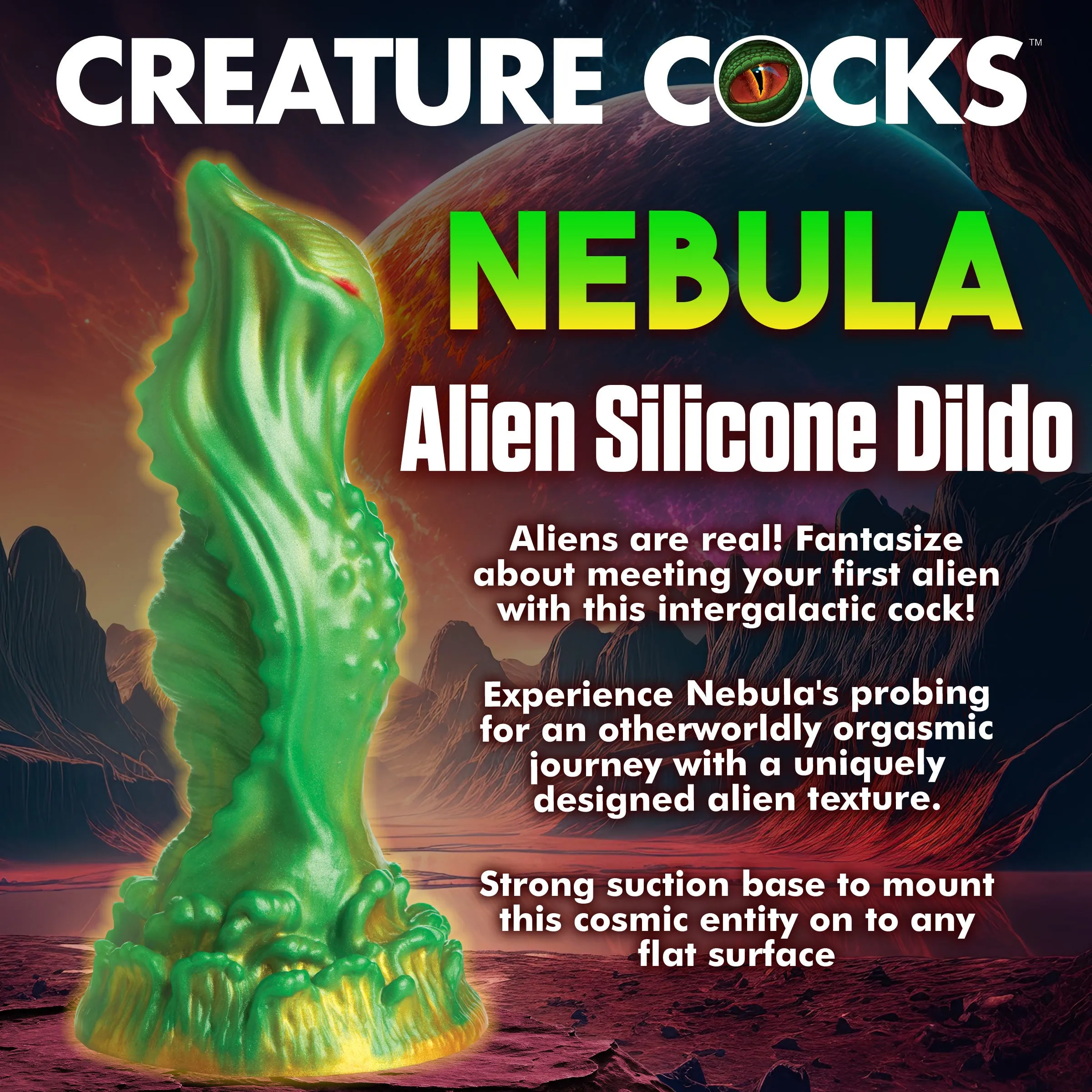 Creature Cocks Nebula Alien Silicone Dildo Anal Plug Fantasy Dong Sex Toy