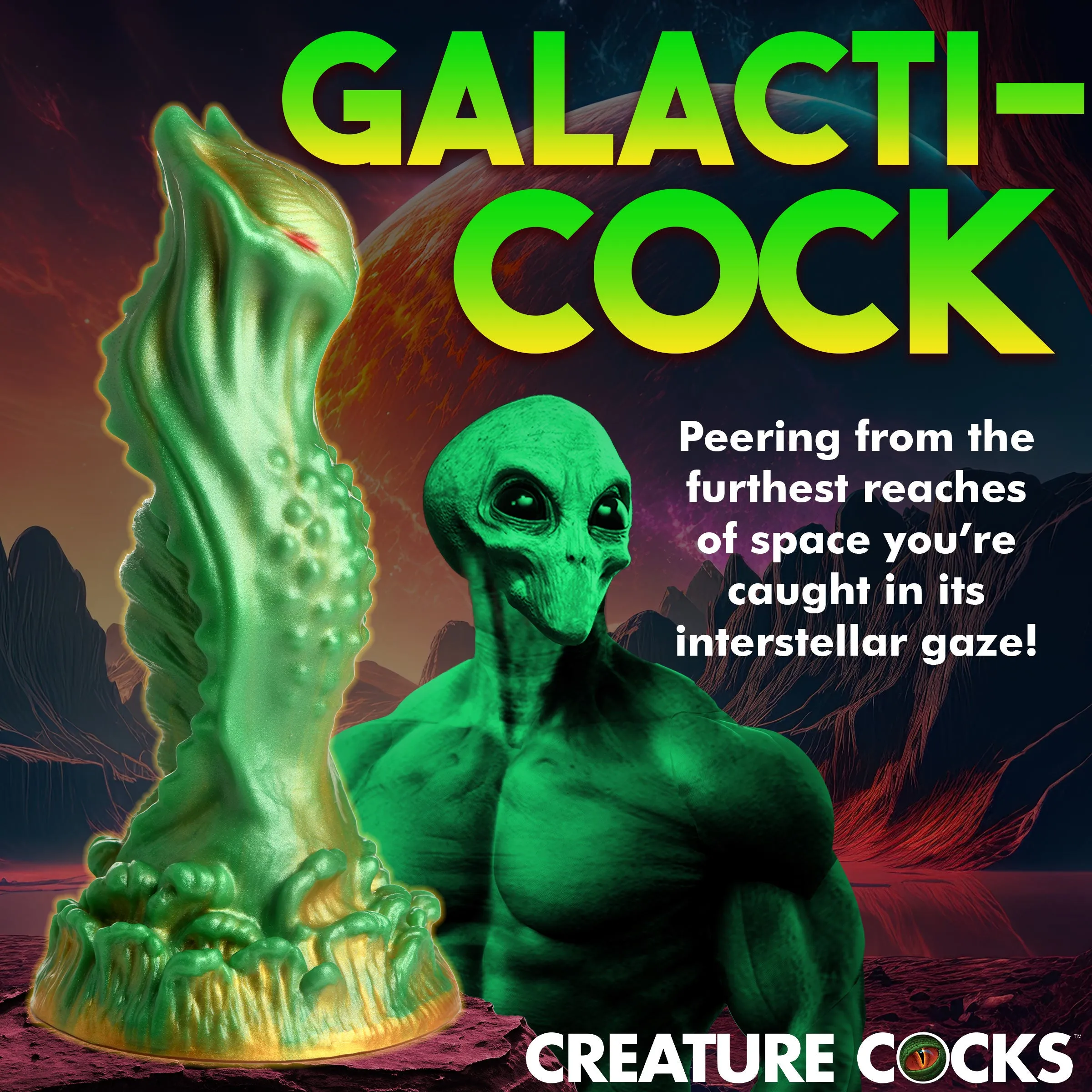 Creature Cocks Nebula Alien Silicone Dildo Anal Plug Fantasy Dong Sex Toy