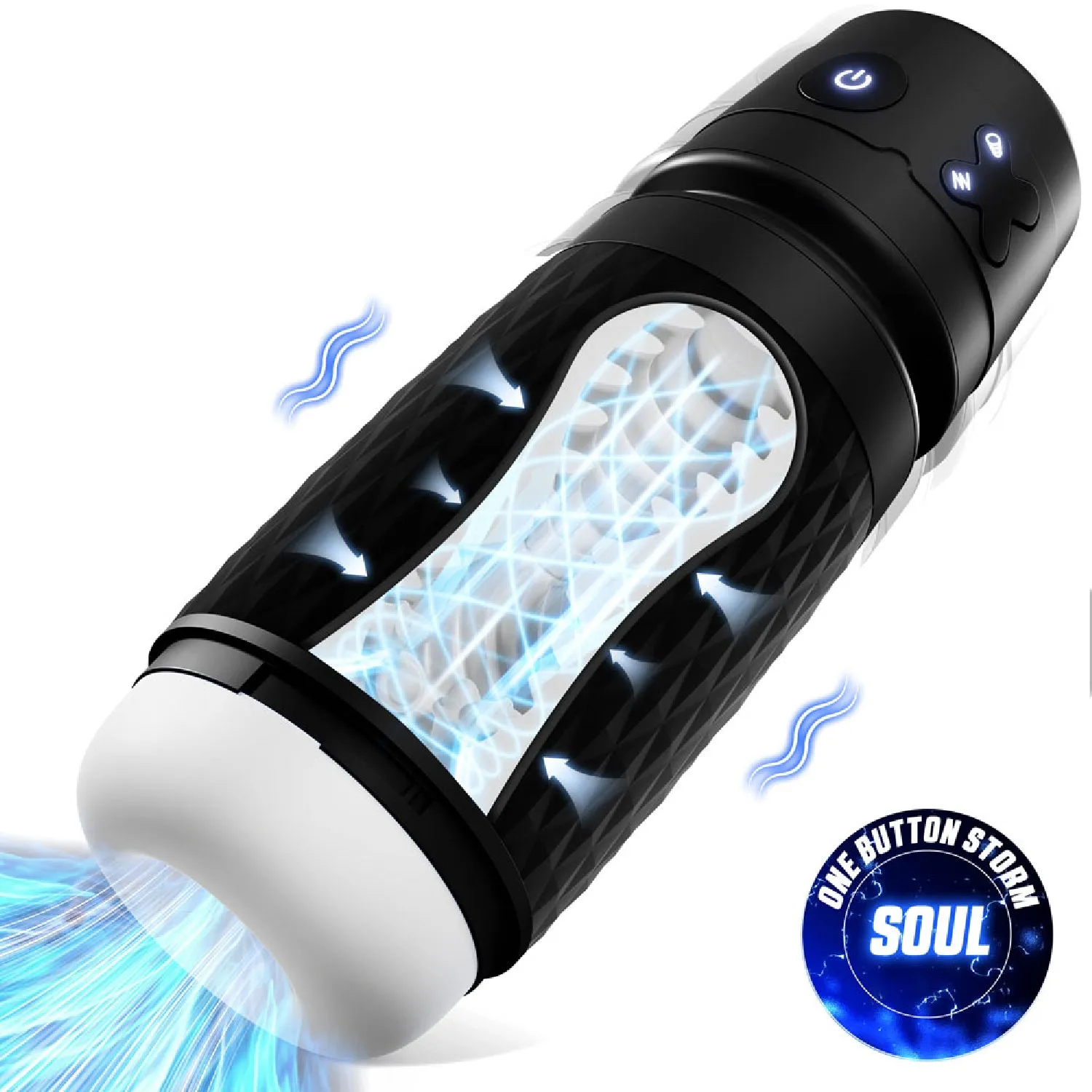 CyberSkin B-Warrior Sucking & Vibrating Auto Male Masturbator USB