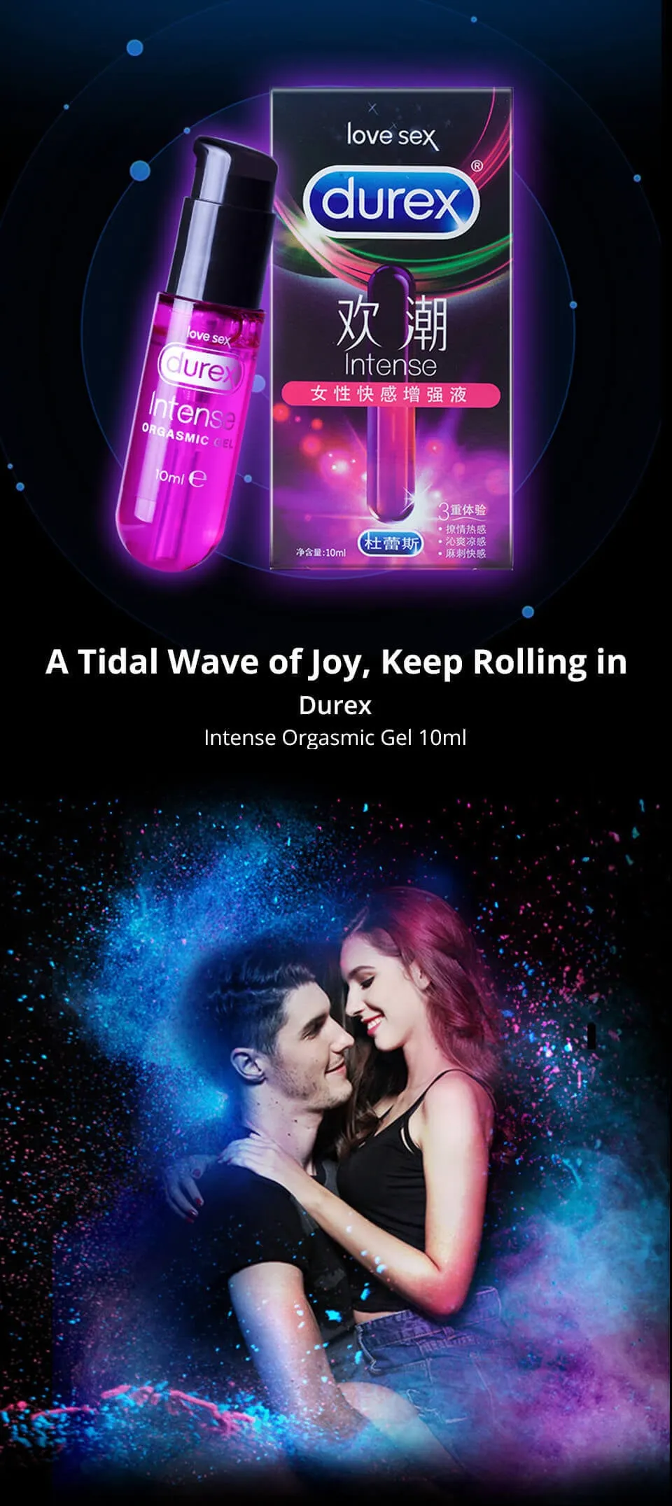 Durex intense Gel Increasing Pleasure Drops Female Orgasm Sex Toy