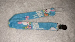 Easter Bunny Fabric Pacifier Clips - 14
