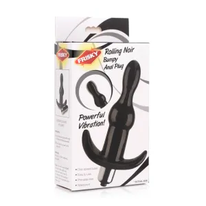 Frisky Bumpy Vibrating Anal Plug - Black