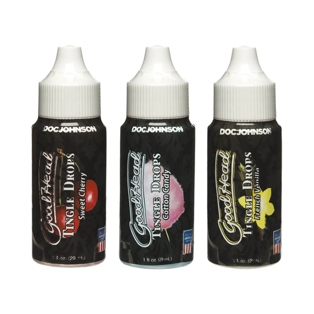 Goodhead Tingle Drops 3-pack French Vanilla. Cotton Candy. Sweet Cherry