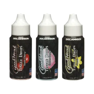 Goodhead Tingle Drops 3-pack French Vanilla. Cotton Candy. Sweet Cherry