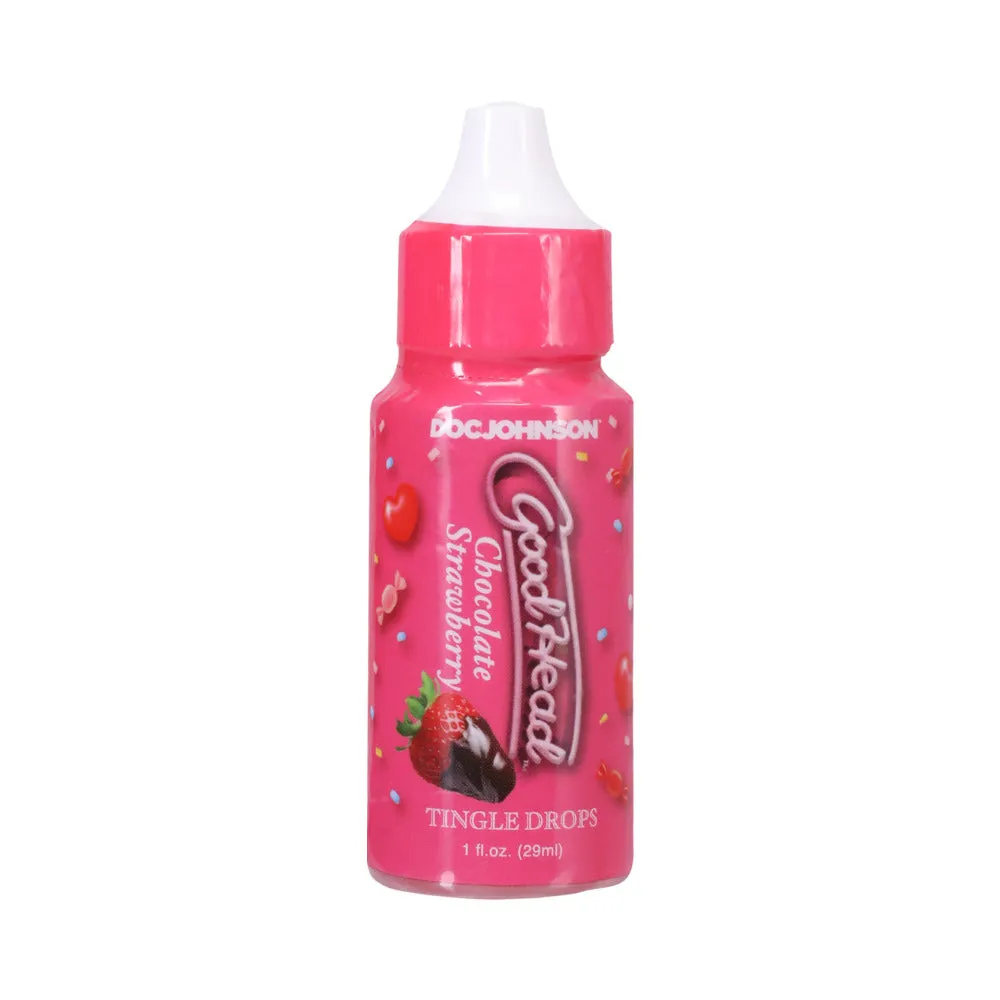 Goodhead Tingle Drops Chocolate. Chocolate Cherry. Chocolate Strawberry 3-pack 1 Oz.