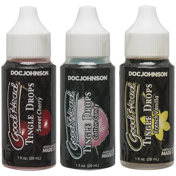 Goodhead Tingle Drops Oral Sex Edible Lubricant Personal Flavoured Lube 3-pack