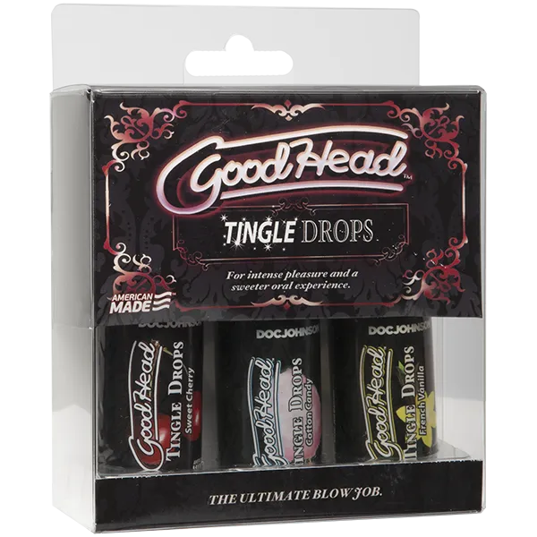 Goodhead Tingle Drops Oral Sex Edible Lubricant Personal Flavoured Lube 3-pack