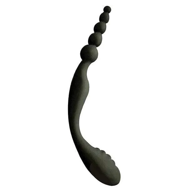 Icon Brands - S Double Header Double Ended Silicone Anal Beads (Black)