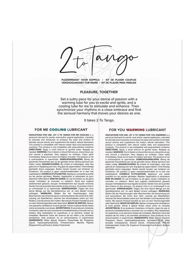 Jo 2 To Tango Couples Pleasure Kit