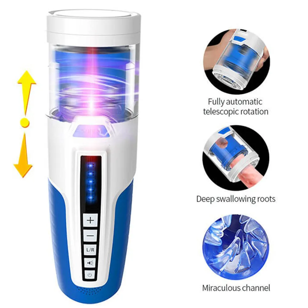 LETEN Automatic Piston Thrusting Rotating Vibrating Male Masturbator Sex Toy