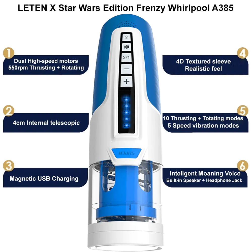 LETEN Automatic Piston Thrusting Rotating Vibrating Male Masturbator Sex Toy