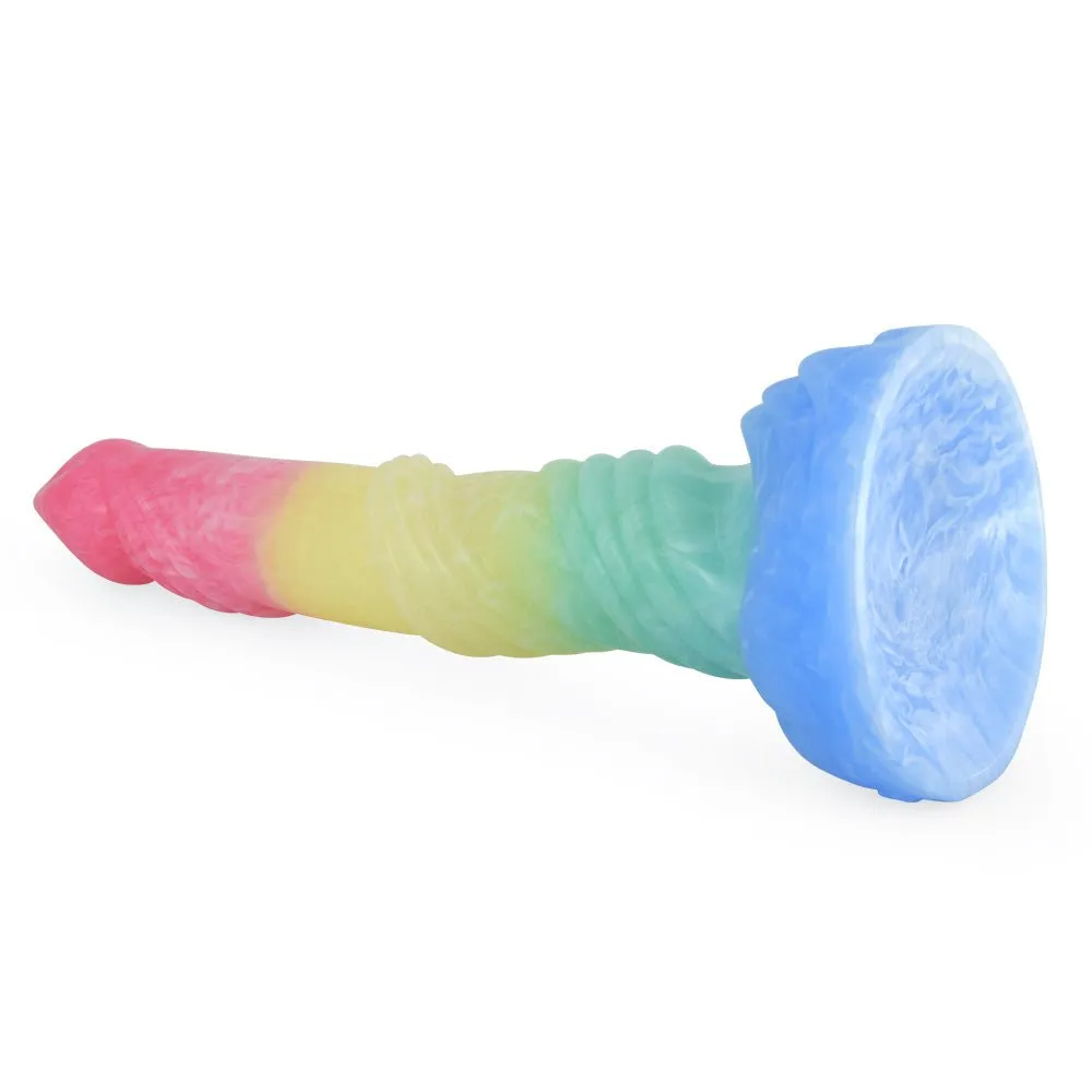 Long Spiral Winding Silicone Dildo with Suction Cup