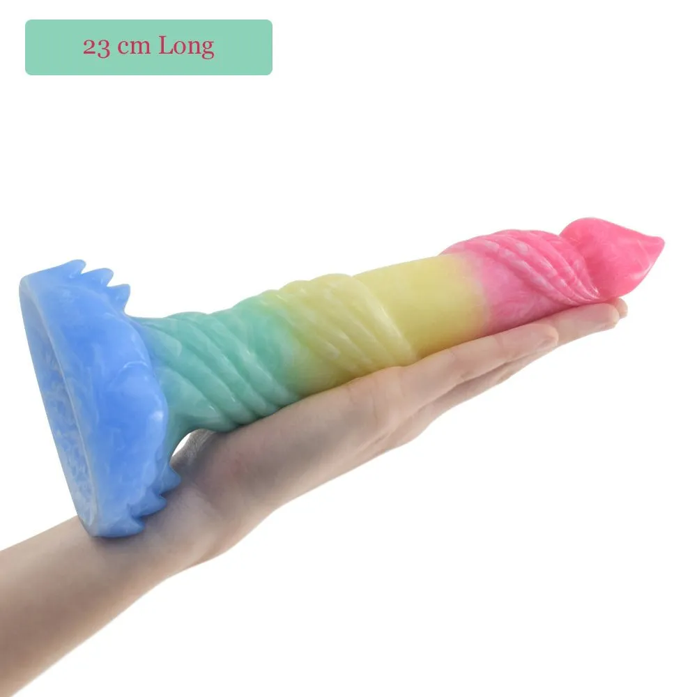 Long Spiral Winding Silicone Dildo with Suction Cup