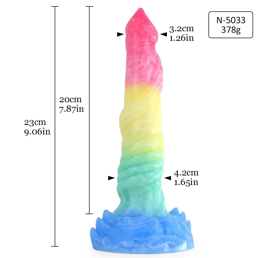 Long Spiral Winding Silicone Dildo with Suction Cup
