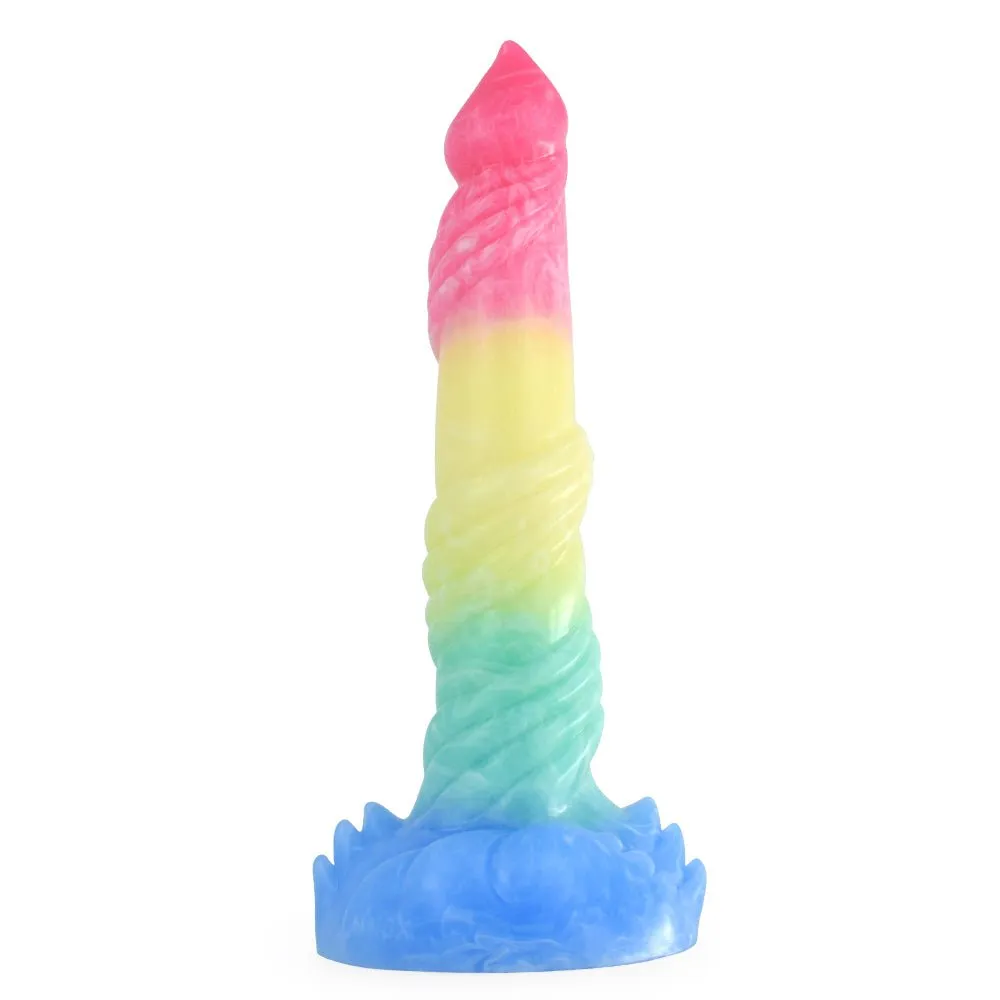 Long Spiral Winding Silicone Dildo with Suction Cup