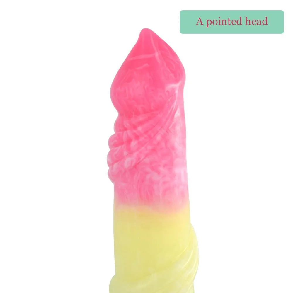 Long Spiral Winding Silicone Dildo with Suction Cup