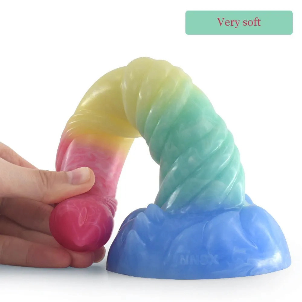 Long Spiral Winding Silicone Dildo with Suction Cup