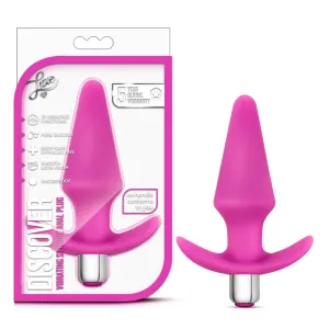Luxe Discover Vibrating Silicone Anal Plug Pink