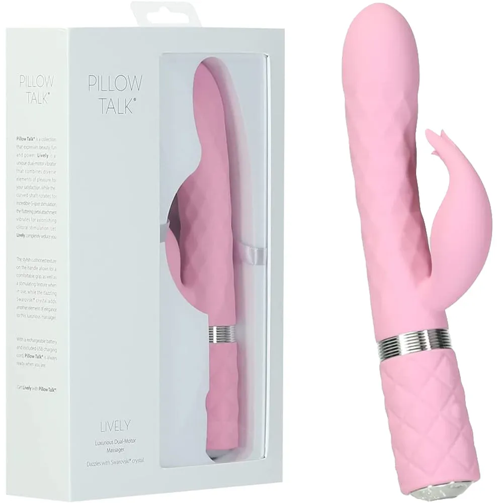 Pillow Talk Lively Rotating Shaft G Spot Rabbit Vibrator Pink