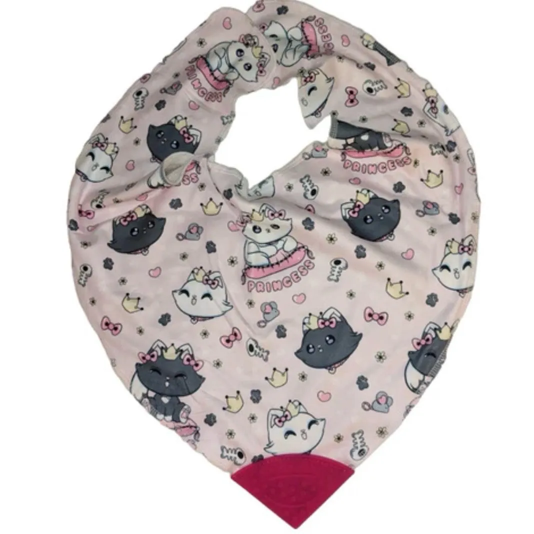 Princess Kitty Bandana Teething Drool Bib