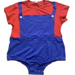 Red/Blue Video Game Cotton Bodysuit