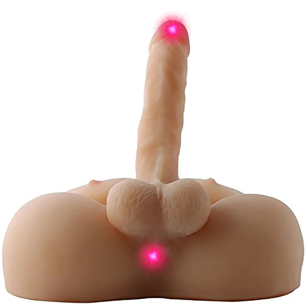 Sex Doll Realistic Male Masturbator Life-Like 19cm Dildo Dong Gay Ass Torso Toy