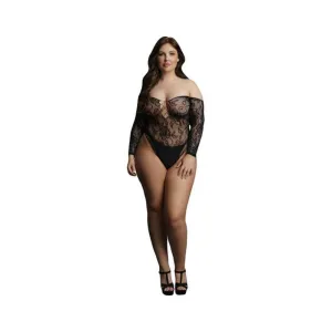 Shots Le Desir Wonder Rhinestone Bodysuit Osx Black