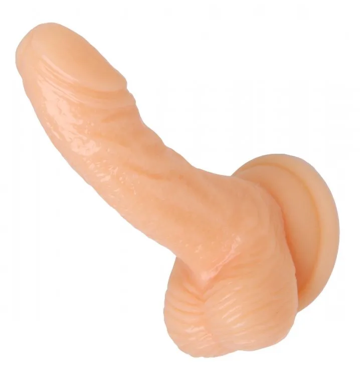 SILICONE CURVY 4 SUCTION CUP DILDO FLESH '