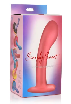 SIMPLY SWEET 7 G-SPOT SILICONE DILDO PINK