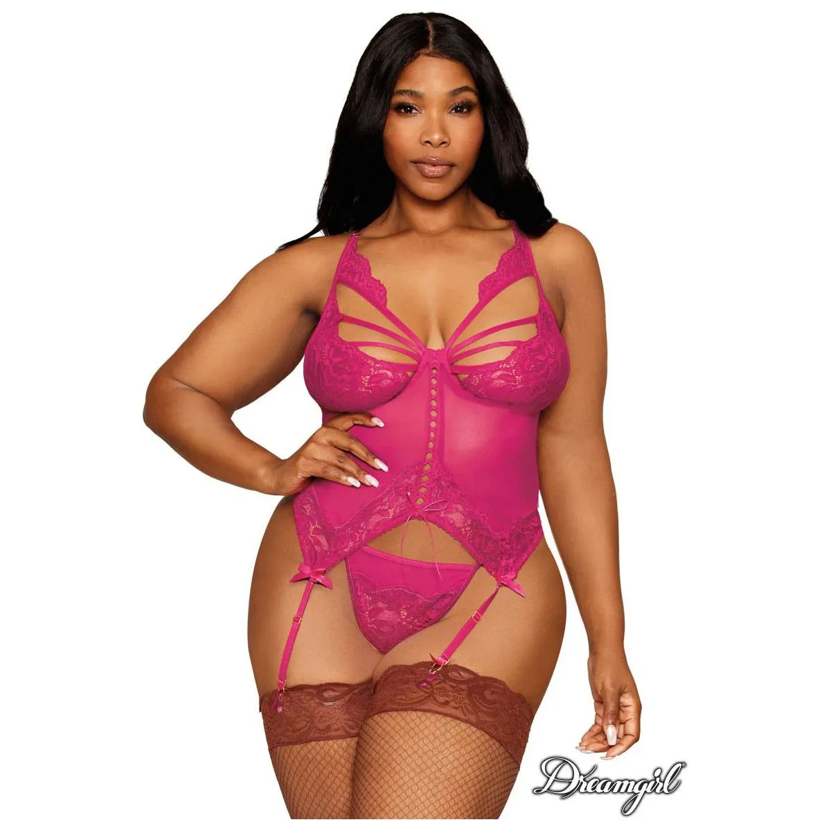 Strappy Lace Bustier by Dreamgirl