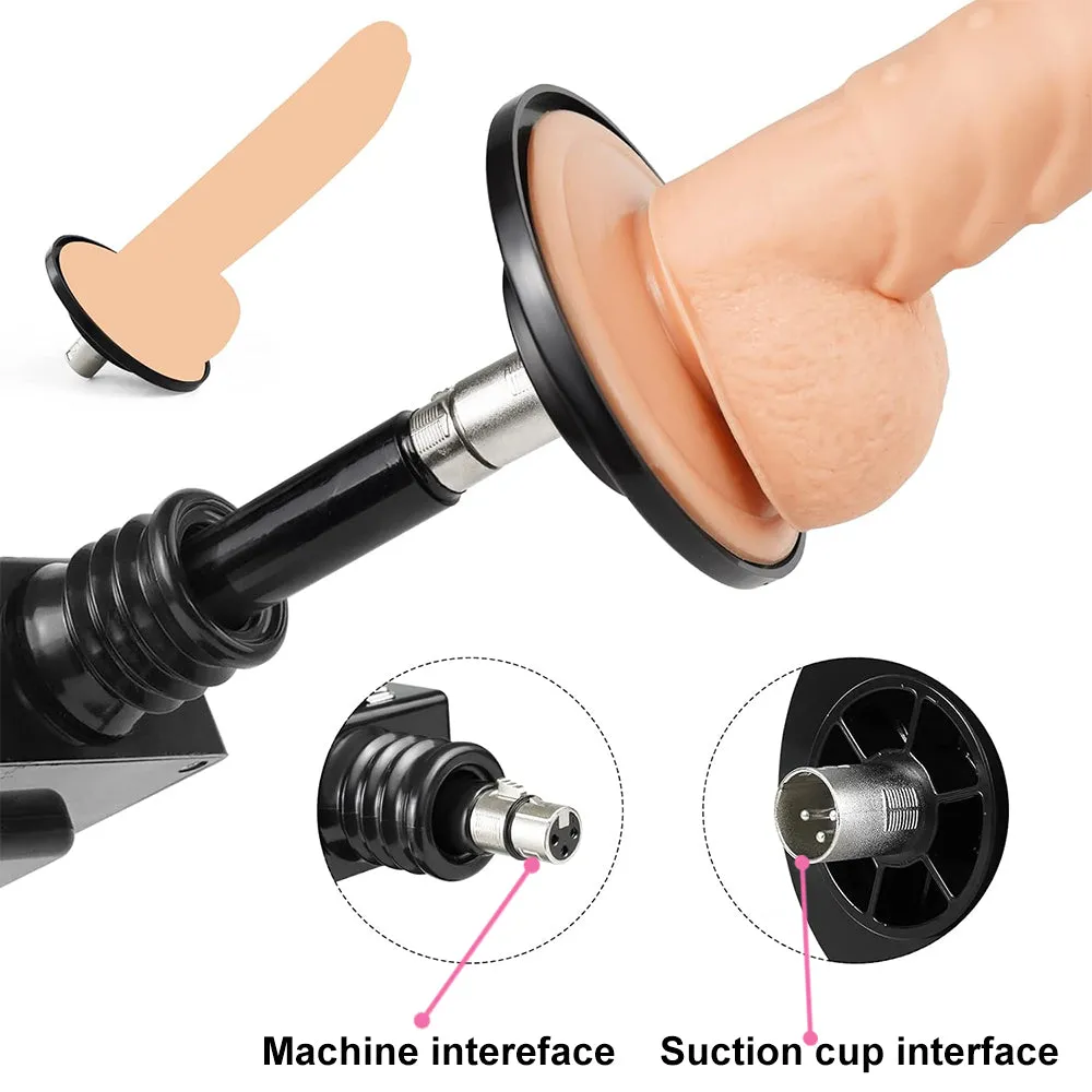 Thrusting 8-Piece Sex Machine Suction & 3XLR Telescopic Dildo Vibrator Sex Toy