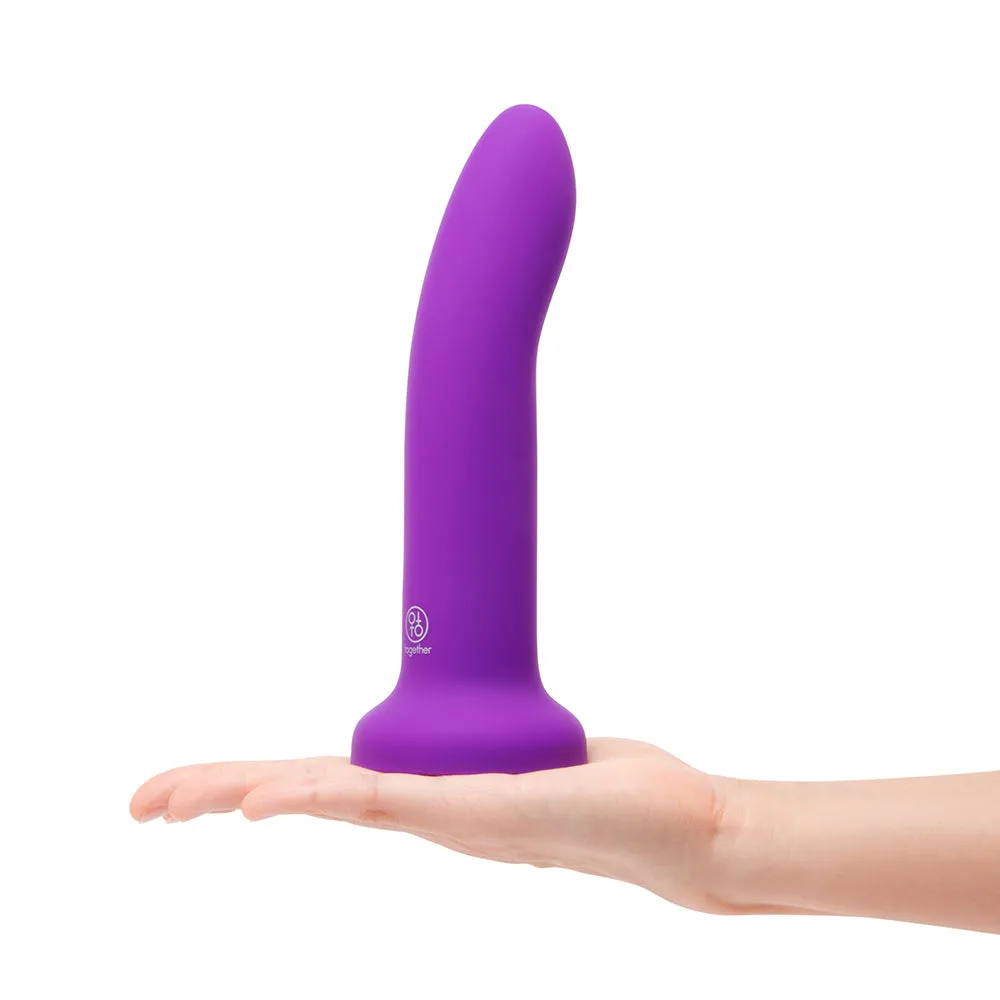 Together Duo 2-Piece 5 / 7 in. Silicone Dildo & Harness Set Purple
