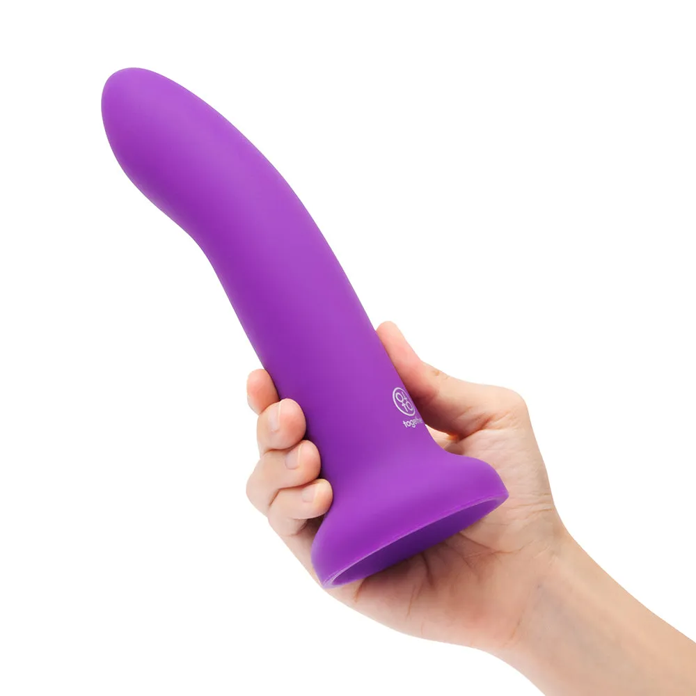 Together Duo 2-Piece 5 / 7 in. Silicone Dildo & Harness Set Purple