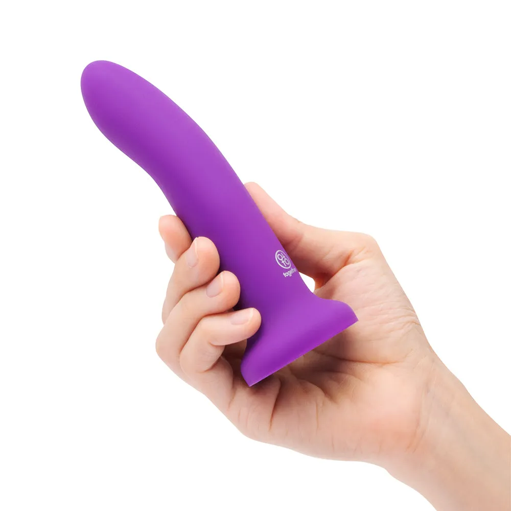 Together Duo 2-Piece 5 / 7 in. Silicone Dildo & Harness Set Purple