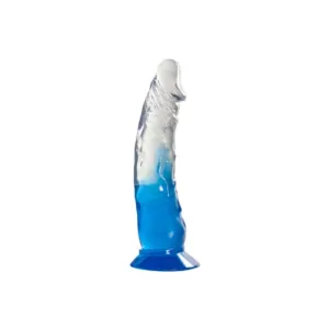 Two Tone 6 PVC Dong in Clear/Blue