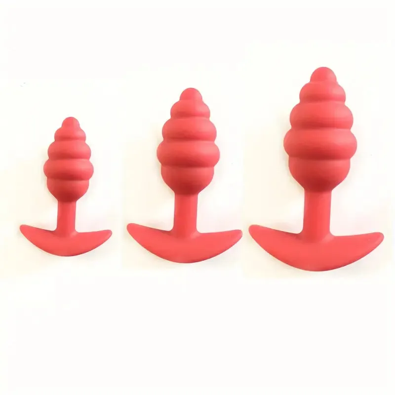 Wear Spiral Silicone Anal Plug Adult Product For Men Women Sex Toy